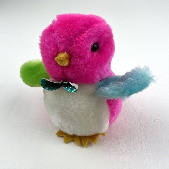 CLOUD 9 Chick Plush Toy Miniature VTG Carnival Pink Stuffed Animal 4 inch Easter - Picture 1 of 8